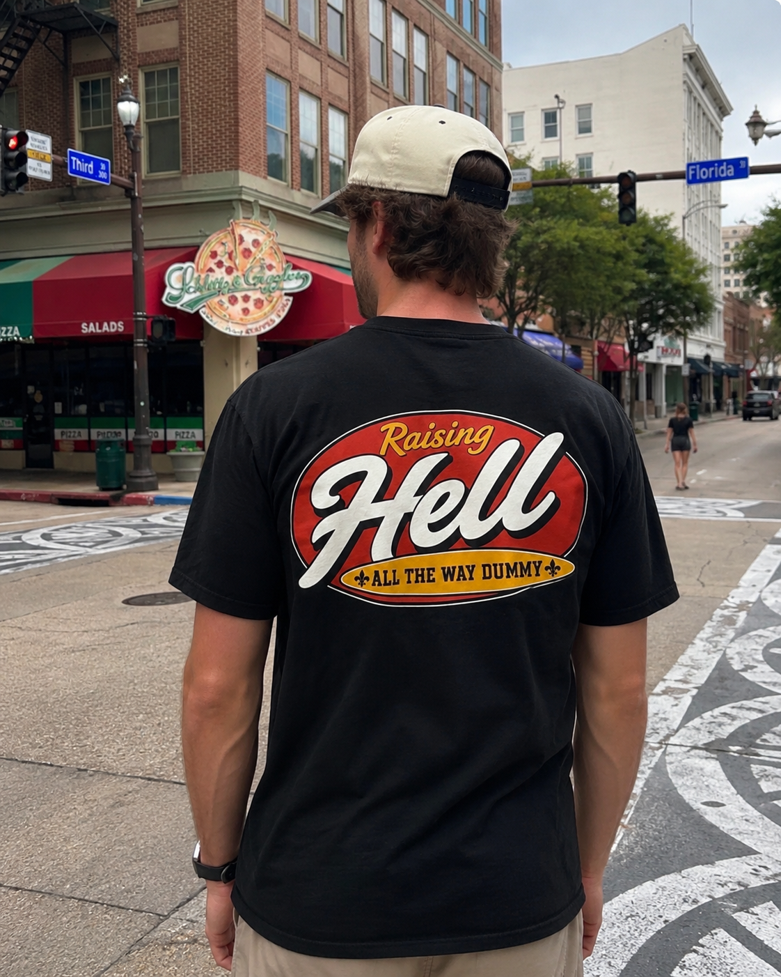 Black Raising Hell — Louisiana graphic tee from Second Line Clothing